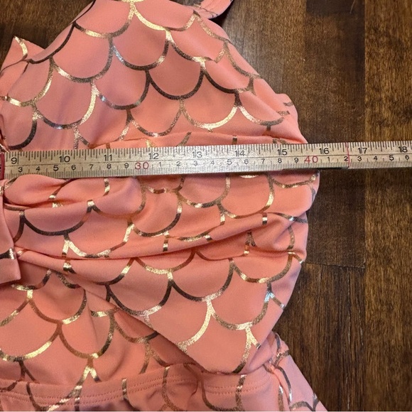 Torrid Mermaid Tie Front Underwire Peplum Midkini 00F (10/F Cup Size) Coral Gold - Picture 14 of 16